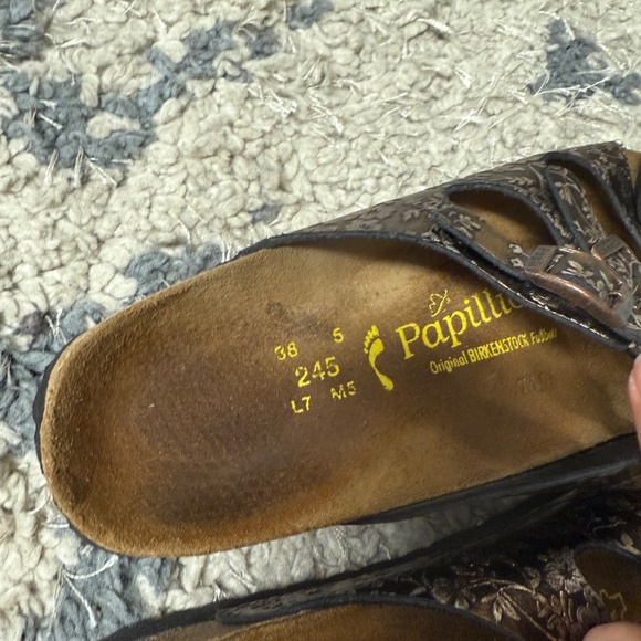 Papillio by Birkenstock Floral Brown Triple Strap Sandals Women’s Size 7 - Picture 5 of 8